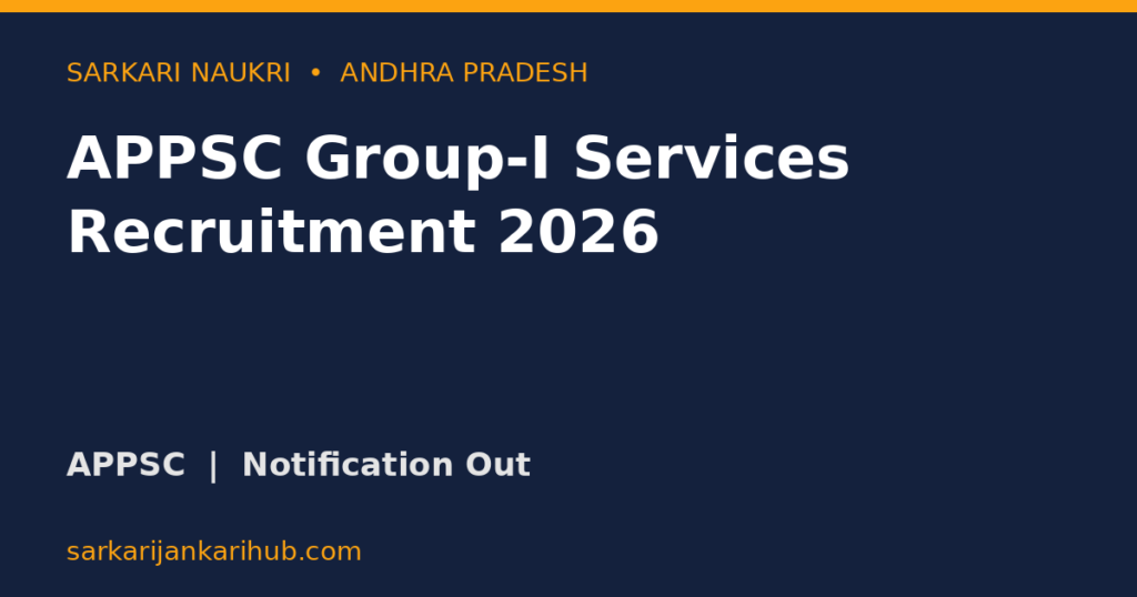 APPSC Group-I Services Recruitment 2026
